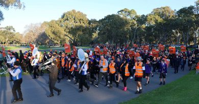 Navy personnel from HMAS Encounter assist with logistical support for the Hutt Street Centre’s Walk a Mile in My Boots annual charity event at Victoria Park in Adelaide. Story by Lieutenant Marcus Middleton. Photos by Leading Seaman Jayden Mansfield.