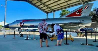 Visitors at the first public open day of the RAAF Townsville Aviation Heritage Centre. Story. by Squadron Leader Karyn Markwell. Photos by Flying Officer Casie Scott.