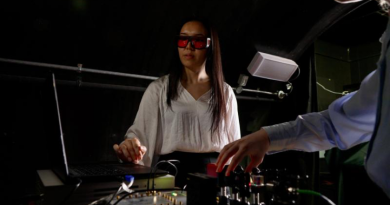 Defence scientist Nicole Blaess conducts research at Defence Science and Technology Group Edinburgh. Story by Robert Nutbrown. Photo supplied.