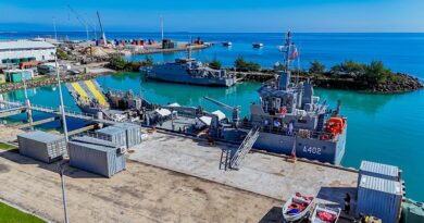 The new landing craft Late, which was delivered to Tonga at a handover ceremony at Masefield Naval Base on 29 August 2025. ADF image supplied.