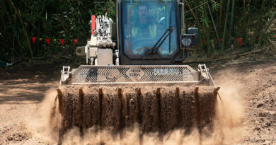 Lance Corporal Alex O'Neill, of 6th Engineer Support Regiment, operates a military dozer during culvert construction on Erub Island as part of the 2025 Army Ailan Community Assistance Program (AACAP). Story by Captain Jordan Grantham. Photos by Captain Joanne Leca.