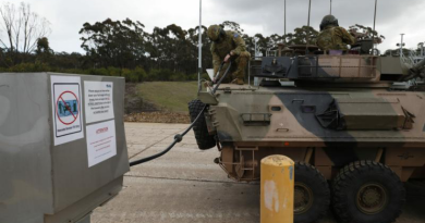 An Australian light armoured vehicle from the Australian Army School of Armour tops up with renewable diesel (RD30) at the Defence Fuel Installation, Puckapunyal. Story and photos by Major Peter Nugent.