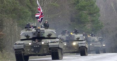 2 Royal Tank Regiment Challenger 2 tanks on Hohne Ranges, Germany. UK MoD photo by Sergeant Teresa Pickin.