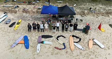 The Air Force Surf Riders Association’s 2025 Festival of Surfing united 40 personnel at Seal Rocks, New South Wales. Story by Wing Commander Deanna Nott. Photos by Corporal Leigh Gammie.