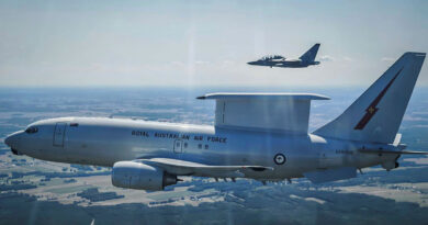 A Royal Australian Air Force E-7A Wedgetail conducts a flyover in support of Polish Armed Forces Day celebrations during deployment to Operation Kudu in Poland. Story by Captain Karam Louli.
