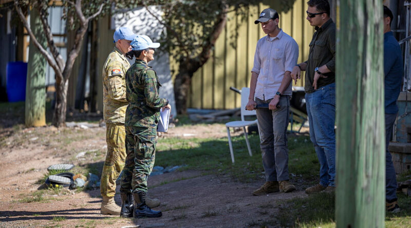 Course members take part in a simulated activity during Exercise Blue Flag at the Majura Training Area, Canberra. Story and photos by Leading Aircraftman Chris Tsakisiris.