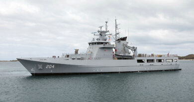 Navy’s second offshore patrol vessel NUSHIP Eyre arrives at Fleet Base West to begin her transition to operational release phase. Story by Lieutenant Jacques de Villiers. Photos by Able Seaman Jaxsen Shinners.