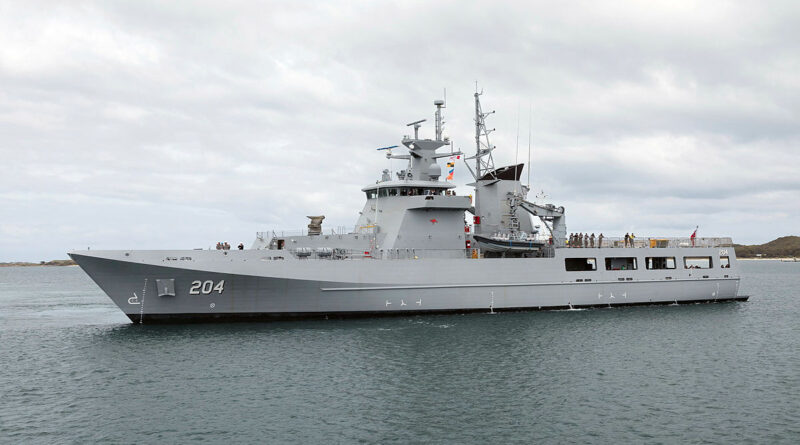 Navy’s second offshore patrol vessel NUSHIP Eyre arrives at Fleet Base West to begin her transition to operational release phase. Story by Lieutenant Jacques de Villiers. Photos by Able Seaman Jaxsen Shinners.