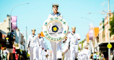 HMAS Penguin's ship's company exercises freedom of entry through the City of Mosman, NSW. Story by Lieutenant Hinako Shiraishi. Photos by Leading Seaman David Cox.