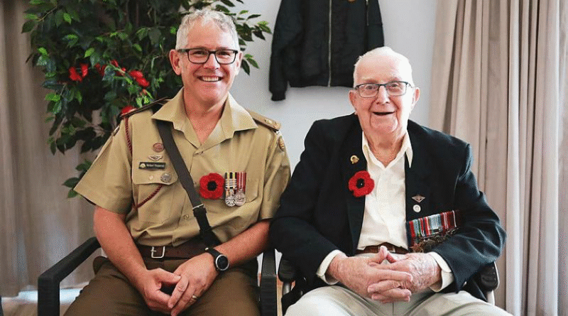 Major Mike Fitzpatrick, left, and his late father Keith Fitzpatrick. Story by Sergeant Matthew Bickerton.