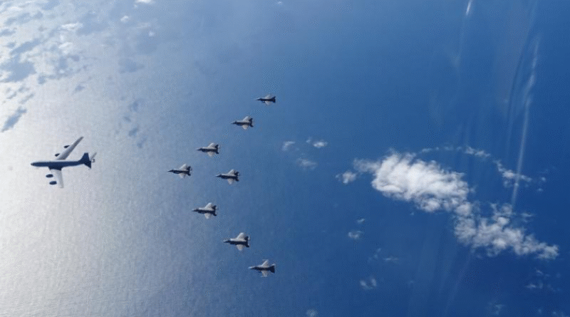 Royal Australian Air Force, Japan Air Self-Defense Force and the United States Air Force aircraft fly in formation during Exercise Bushido Guardian near Misawa Air Base, Japan. Story by Flight Lieutenant Rob Hodgson.