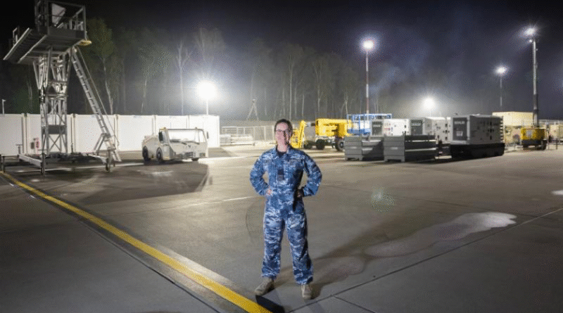 RAAF logistics officer Flight Lieutenant Belinda Gabrielsen while deployed as part of the E-7A contingent on Operation Kudu in Poland. Story by Captain Karam Louli. Photos by Leading Seaman Kylie Jagiello.