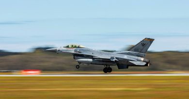 A Republic of Singapore Air Force F-16C takes off at RAAF Base Pearce. Story and photos by Flying Officer Michael Thomas.