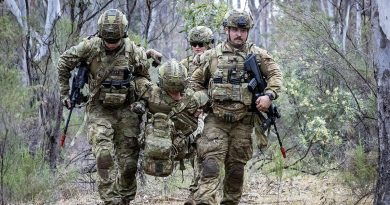 Army soldiers conduct a casualty evacuation serial as part of Exercise Arras Walk. Story by Captain Mark Blackman. Photo by Private Sera Mar.