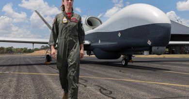 MQ-4C Triton pilot Flight Lieutenant Ariel White with 9 Squadron at RAAF Base Tindal. Story by Flying Officer Shanea Zeegers. Photos by Sergeant David Gibbs.