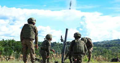 Philippine Army soldiers fire an 81mm mortar during Exercise Kasangga. Story and photos by Warrant Officer Class 2 Max Bree.