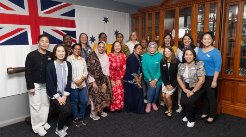 Defence spouses from about 30 countries gather for an Indo Pacific 2025 cultural immersion program at HMAS Watson. Story by Lieutenant Hinako Shiraishi.