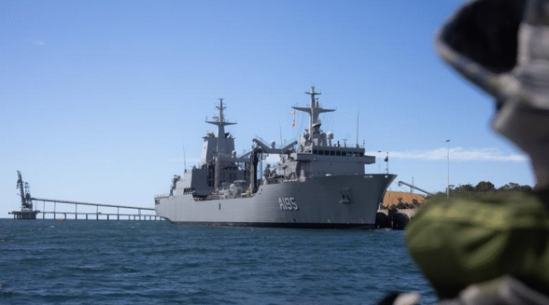 HMAS Supply arrives at Twofold Bay. Story by Lieutenant Natalie Starkoff.