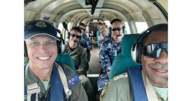 Defence Cooperation Program qualified flying instructor Squadron Leader Cory Fischer and PNG Defence Force Air Transport Wing Second Lieutenant Rothman Spaiye flying a PNG Defence Force PAC-750XL. Story by Squadron Leader Belinda Culley. Photo by Squadron Leader Cory Fischer.