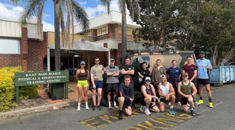 Aviators from RAAF Base Pearce take part in the inaugural Goggins’ Challenge, raising $7400 for mental health. Story by Flying Officer Stina Frantzich Gardiner. Photo by Sergeant Joshua Mulligan.