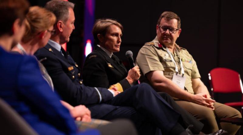 Surgeon General of the ADF and patron of the Australasian Military Medicine Association, Rear Admiral Sonya Bennett, addresses the conference. Story by Michelle Hoare.
