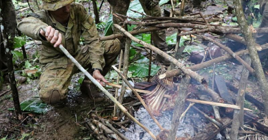Australian Army Sapper Nicholas Carmont cooks food during a jungle survival course in the Philippines on Exercise Kasangga. Story by Warrant officer Class 2 Max Bree. Photos by Armed Forces of the Philippines.