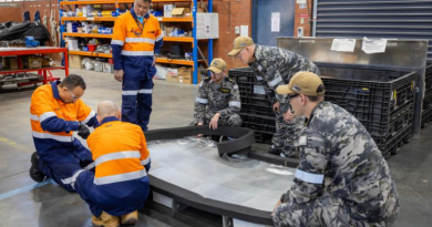 Plastic fabricators from Pearl Harbor Naval Shipyard instruct Royal Australian Navy personnel at HMAS Stirling’s Fleet Support Unit in WA. Story by Lieutenant Mark Tesoriero. Photo by Leading Seaman Shaun Chatfield.