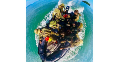 Australian and Philippine soldiers operate Zodiac inflatable boats as part of small boats and coastal defence training during Exercise Kasangga. Story by Warrant Officer Class 2 Max Bree.
