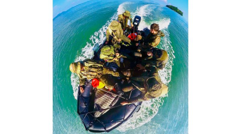 Australian and Philippine soldiers operate Zodiac inflatable boats as part of small boats and coastal defence training during Exercise Kasangga. Story by Warrant Officer Class 2 Max Bree.