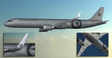 New livery for RNZAF on its new Airbus A321XLR. Images supplied by RNZAF.