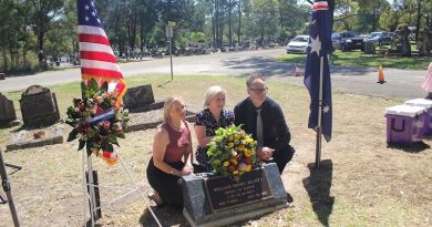 Descendants of William Henry Belpitt who attended his commemorative service at Rookwood Cemetery. Photo courtesy of Julie Rusten (Friends of Rookwood).