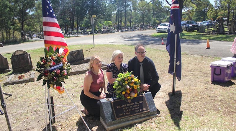 Descendants of William Henry Belpitt who attended his commemorative service at Rookwood Cemetery. Photo courtesy of Julie Rusten (Friends of Rookwood).