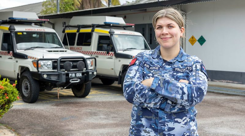 Medical officer Flight Lieutenant Alannah Frazzetto, of 1 Expeditionary Health Services, Royal Australian Air Force, serves on Operation Gateway at RMAF Butterworth, Malaysia. Story by Flight Lieutenant Brent Moloney. Photos by Corporal Andrew Shaw.