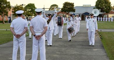 Ceremonial Sunset and official reception mark 100th anniversary of the Royal Australian Navy Recruit School at HMAS Cerberus, Victoria. Story by Sub-Lieutenant Jonathan Rendell. Photos by Leading Seaman Sittichai Sakonpoonpol.