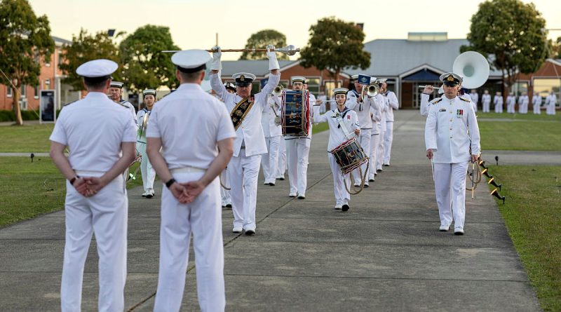 Ceremonial Sunset and official reception mark 100th anniversary of the Royal Australian Navy Recruit School at HMAS Cerberus, Victoria. Story by Sub-Lieutenant Jonathan Rendell. Photos by Leading Seaman Sittichai Sakonpoonpol.