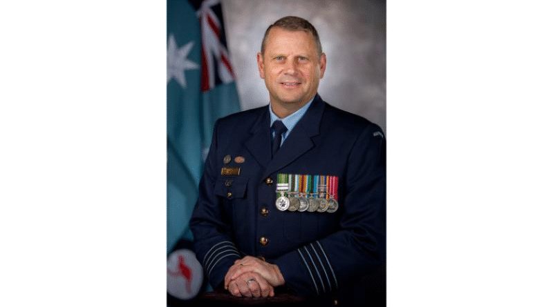 Official portrait of Royal Australian Air Force Group Captain Phillip Godfrey, Director of Senior Officer Management. Story by Flight Lieutenant Jody Blakeley. Photo by Sergeant Rodney Welch.